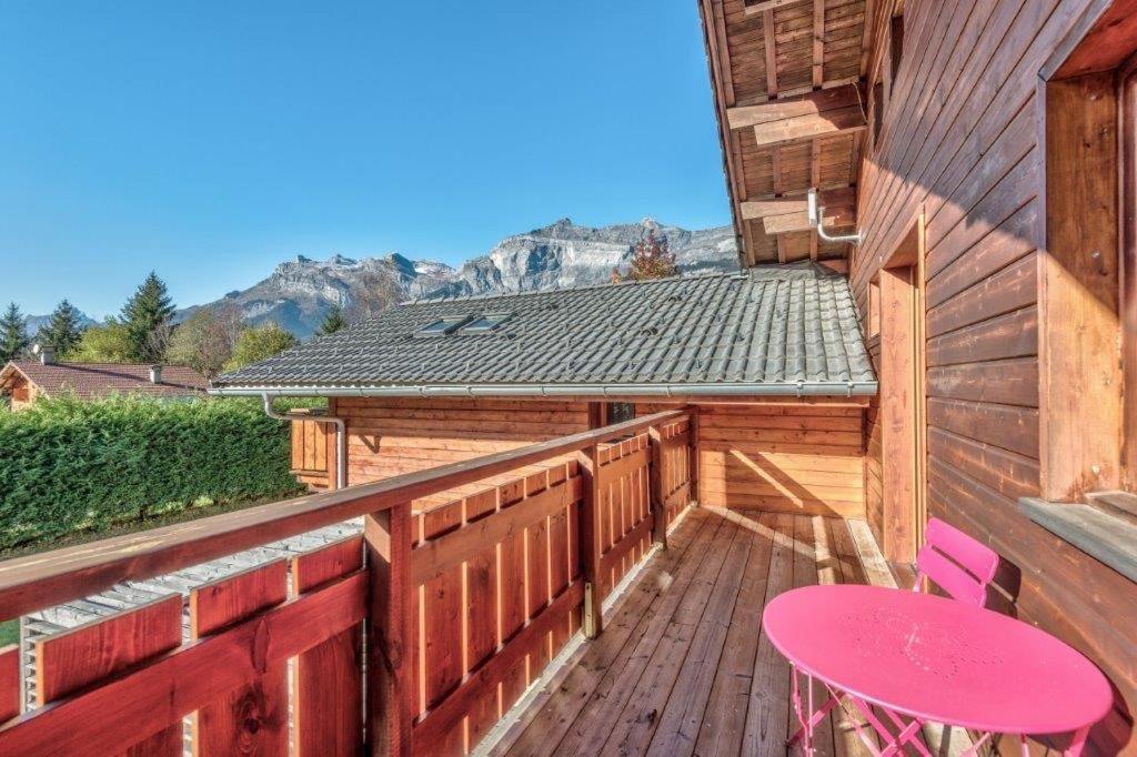 Appartement Avec Jacuzzi Dans Chalet Prive, Grande Terrasse, Parking Gratuit Les Houches Kültér fotó
