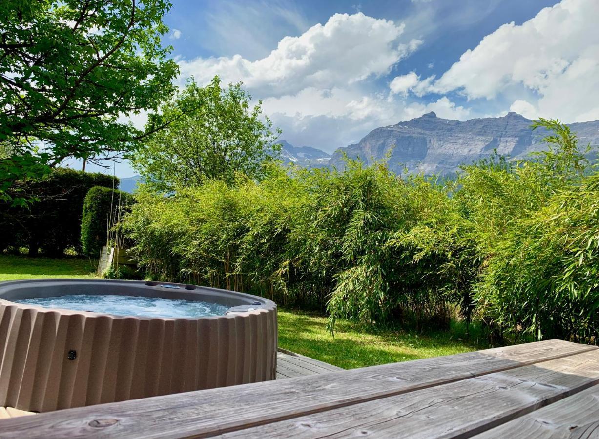 Appartement Avec Jacuzzi Dans Chalet Prive, Grande Terrasse, Parking Gratuit Les Houches Kültér fotó